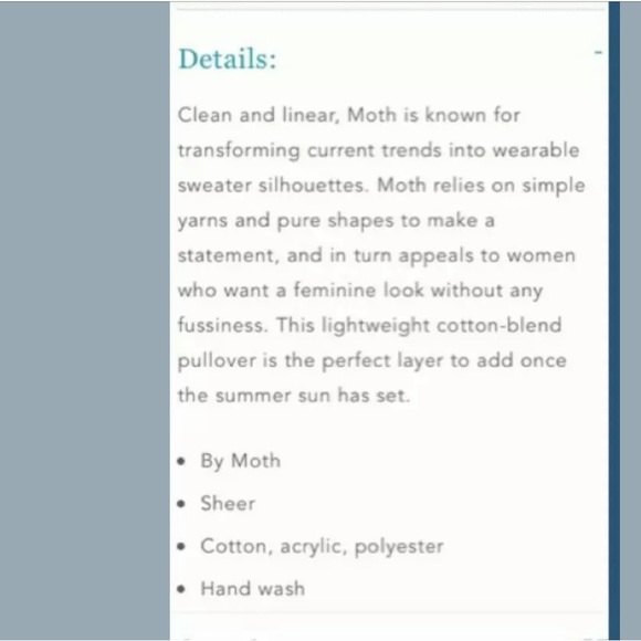 Anthropologie MOTH Sweater Gray White Marled Knit VNeck Pullover Classic Staple - Picture 5 of 8